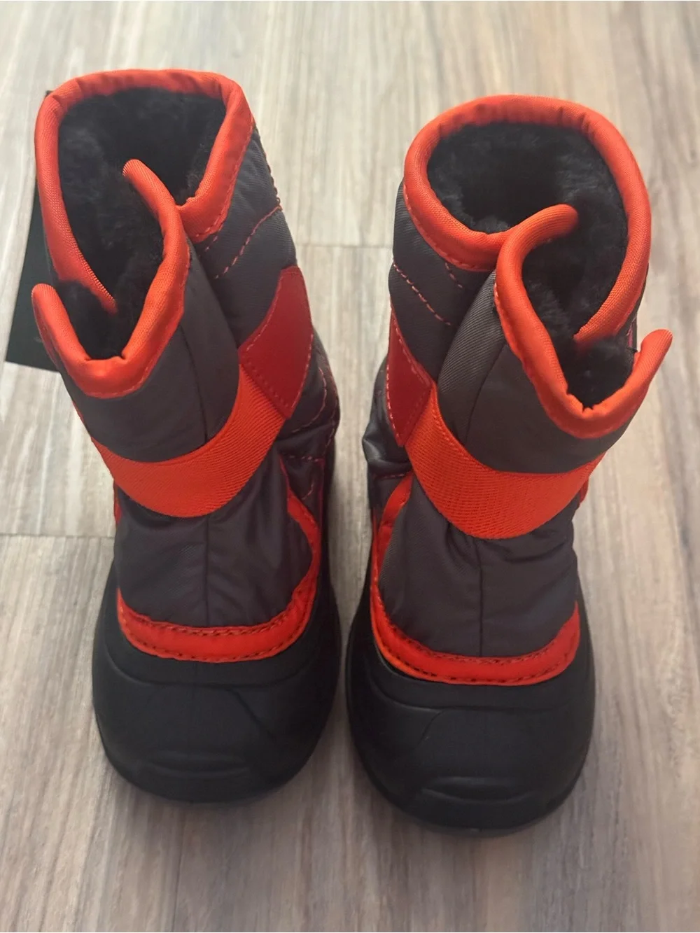 Kamik Kids Orange and Gray Strap Snow Boots